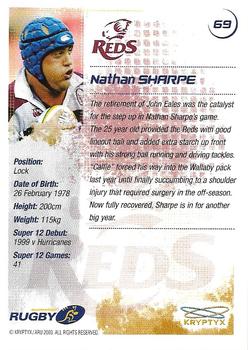 2003 Kryptyx The Defenders Australian Rugby Union #69 Nathan Sharpe Back